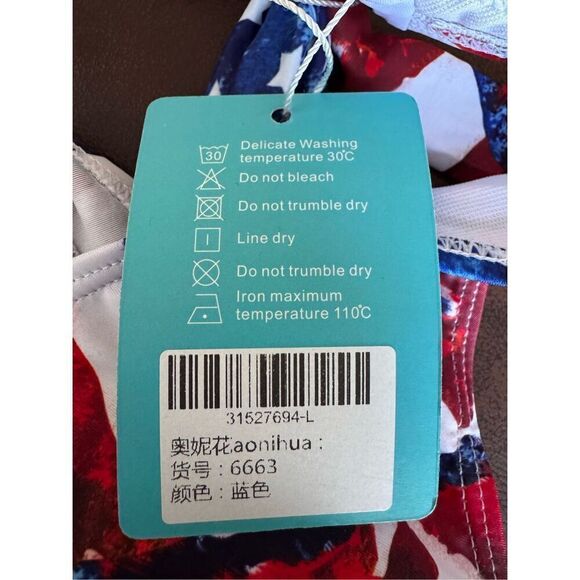 NWT Aonishua American flag high waist bikini (L) - Picture 7 of 7
